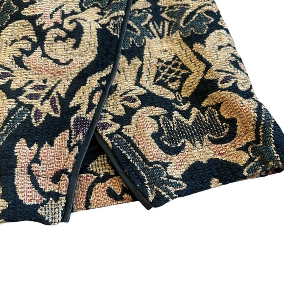 Free People Winter Warrior Brocade Mini Skirt Gold Black Thick Fabric Size 6 - Picture 5 of 12